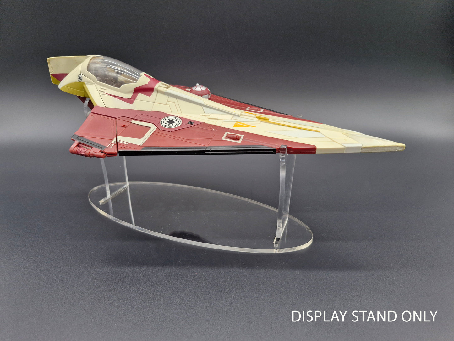 Star Wars Modern Plo Koon & AOTC Kenobi Jedi Starfighter Ship Stand