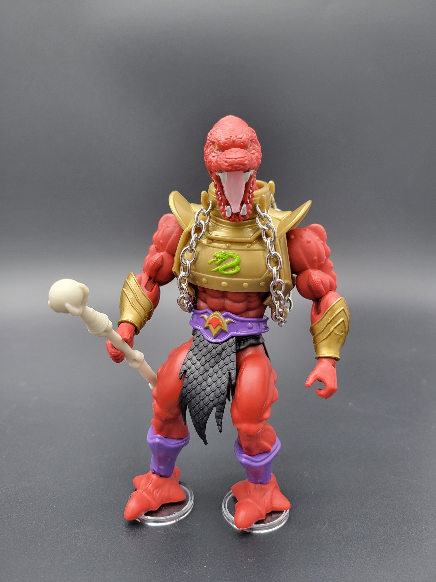MOTU Masters of the Universe ORIGINS He-Man Figure Action Stands 1" Clear