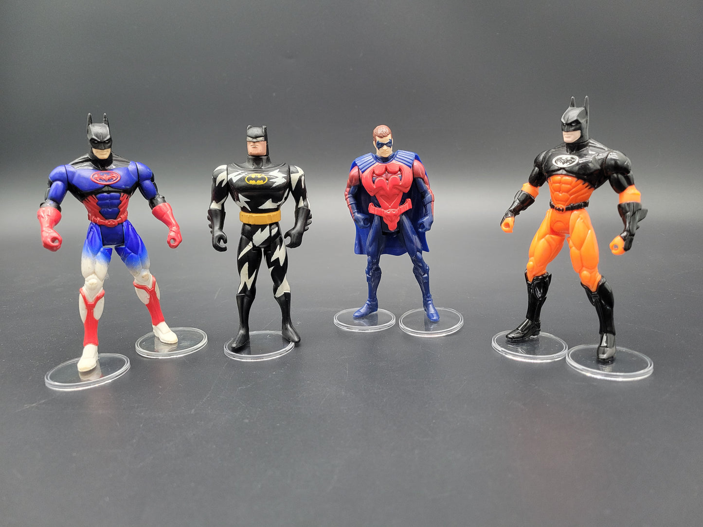 1990's Kenner Batman 3.75" Figure Action Stands 1.5" Clear