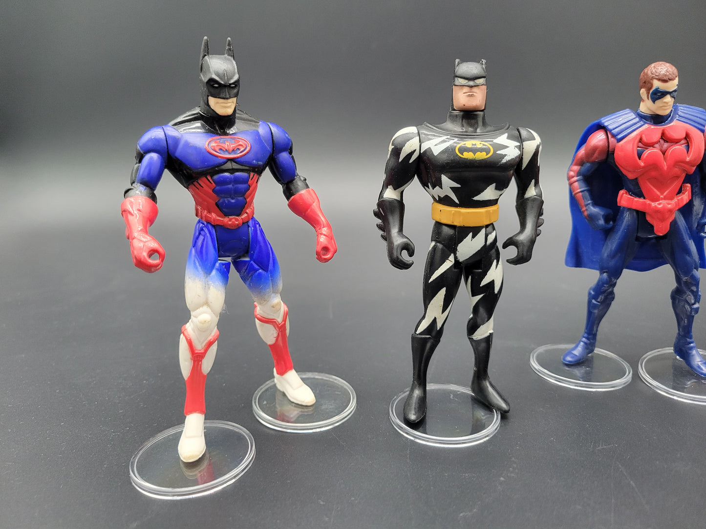 1990's Kenner Batman 3.75" Figure Action Stands 1.5" Clear
