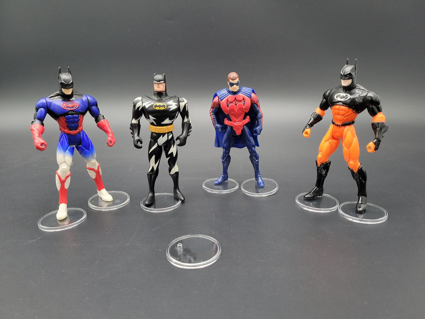 1990's Kenner Batman 3.75" Figure Action Stands 1.5" Clear