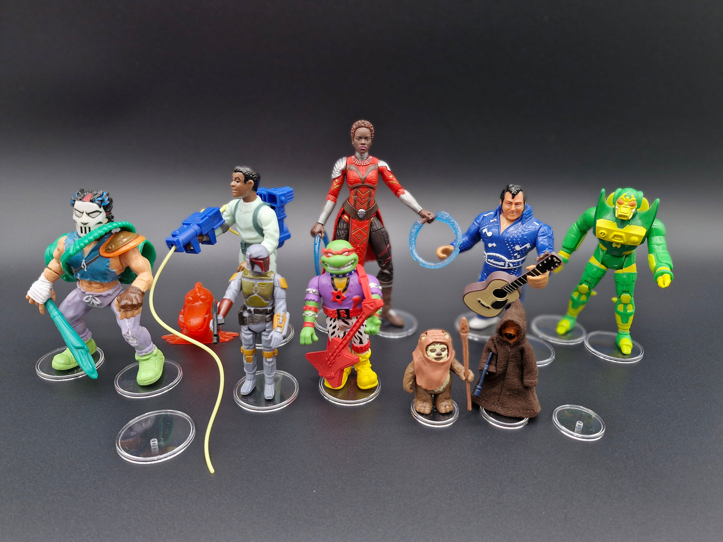 WWF Hasbro Action Stands 1.5" Clear