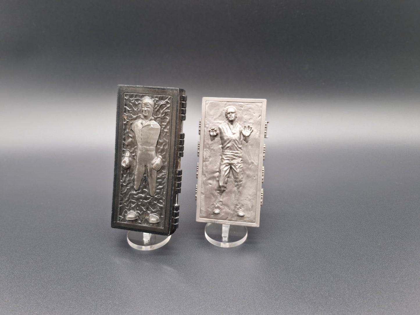 Star Wars Vintage & Modern Han Carbonite Slab Stand - Kenner POTF2 & Slave 1