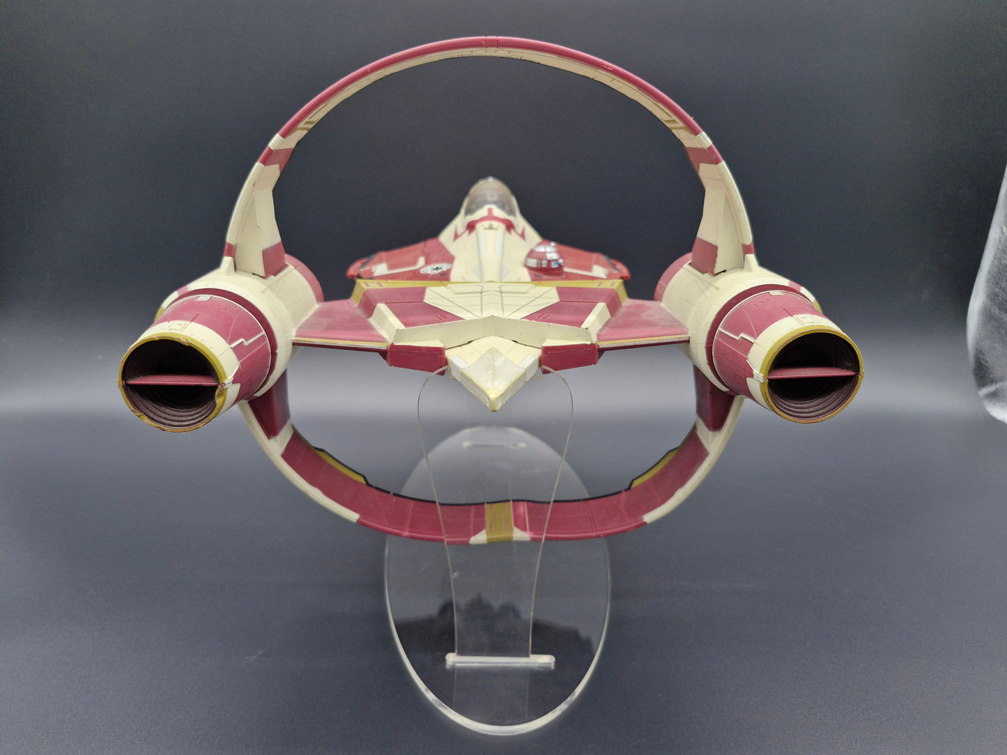 Star Wars Obi-Wan Kenobi Hyperspace Ring Jedi Starfighter Ship Display Stand