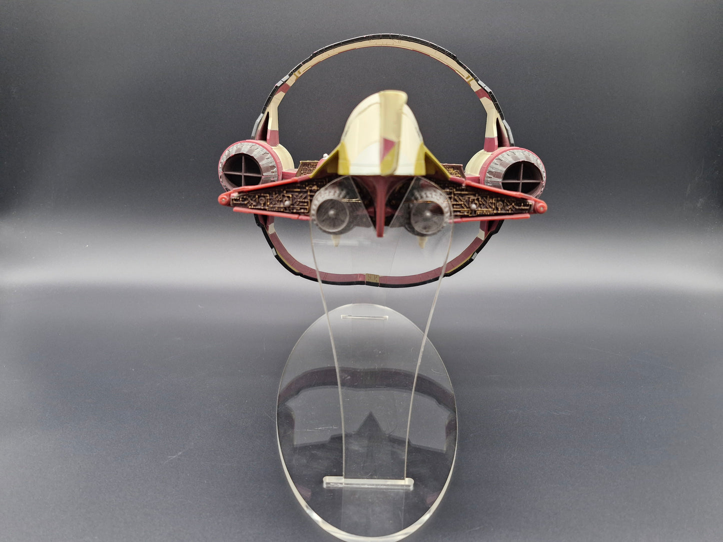 Star Wars Obi-Wan Kenobi Hyperspace Ring Jedi Starfighter Ship Display Stand