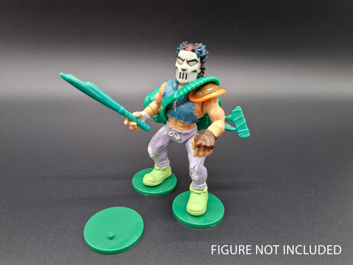 Vintage TMNT Turtles Action Stands 1.5" Green