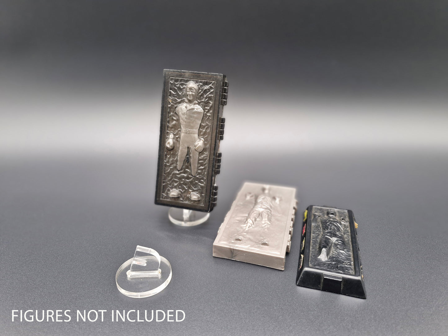 Star Wars Vintage & Modern Han Carbonite Slab Stand - Kenner POTF2 & Slave 1