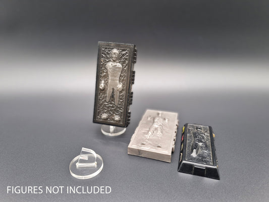 Star Wars Vintage & Modern Han Carbonite Slab Stand - Kenner POTF2 & Slave 1