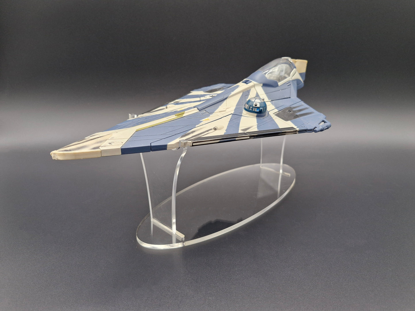 Star Wars Modern Plo Koon & AOTC Kenobi Jedi Starfighter Ship Stand