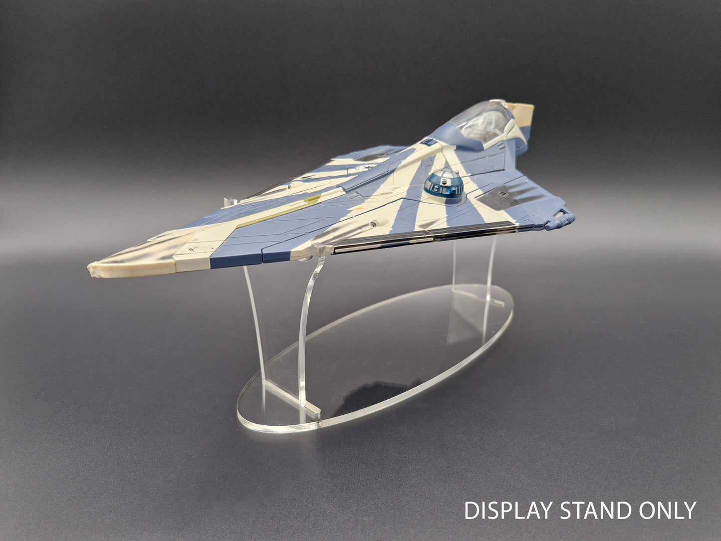 Star Wars Modern Plo Koon & AOTC Kenobi Jedi Starfighter Ship Stand