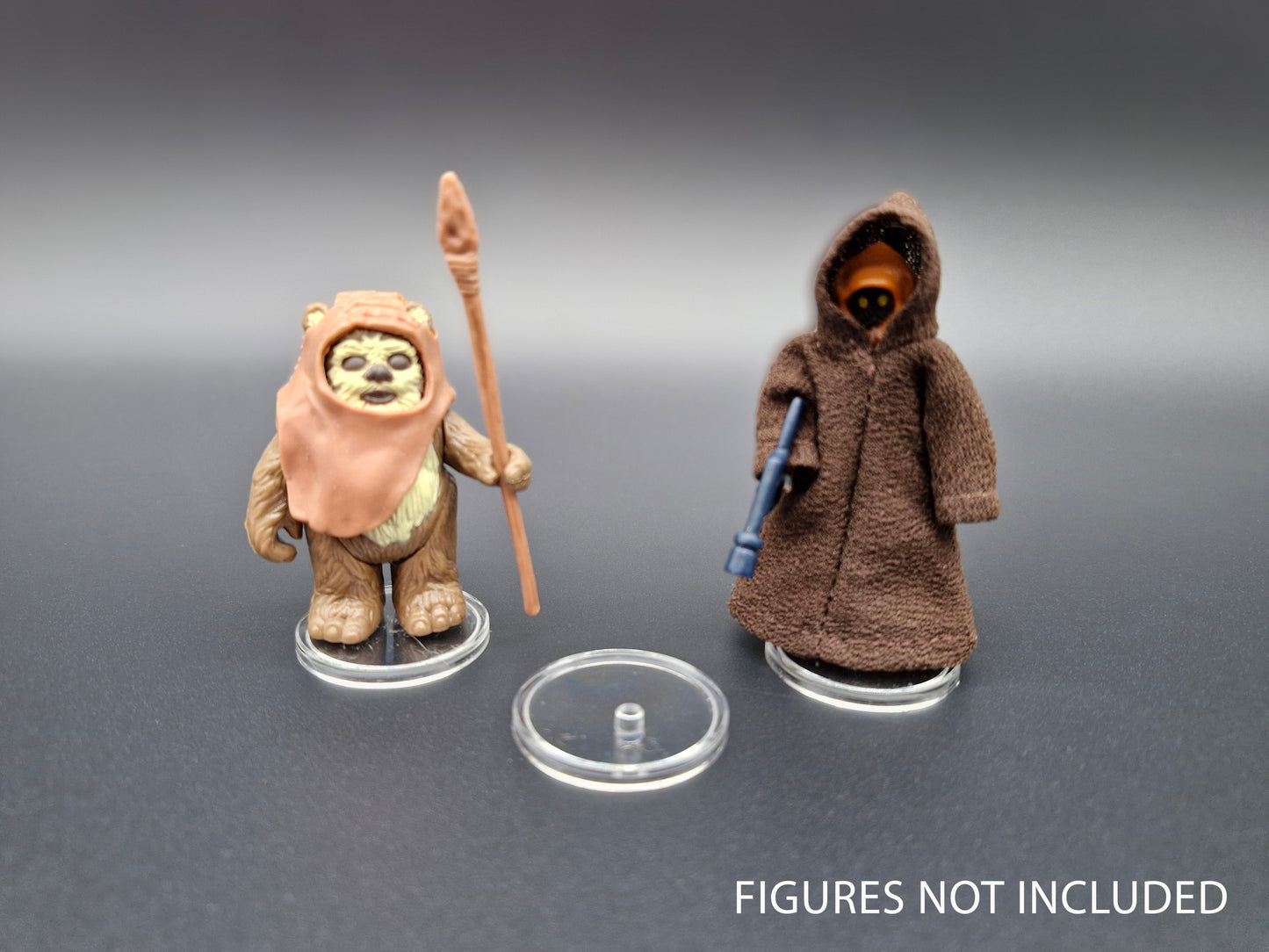 Vintage Star Wars Action Stands 1" Clear