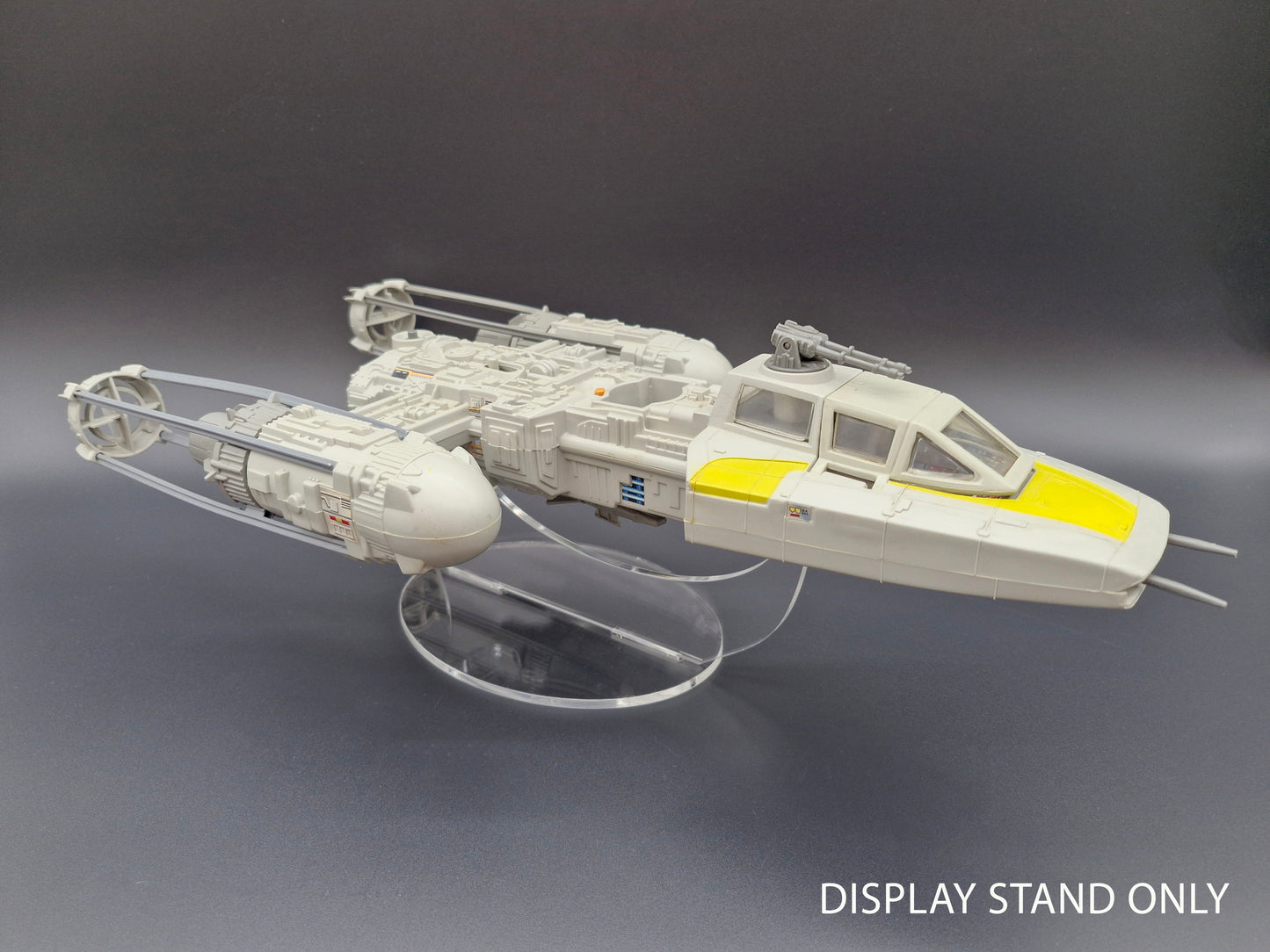 Star Wars Vintage Adjustable Banked Y-Wing Ship Stand - Also Fits Vintage Collection
