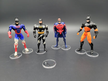 1990's Kenner Batman 3.75" Figure Action Stands 1.5" Clear