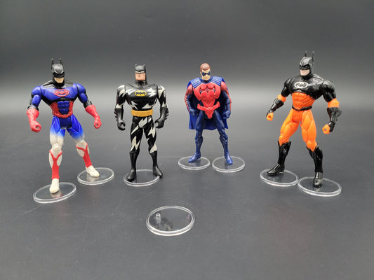 1990's Kenner Batman 3.75" Figure Action Stands 1.5" Clear