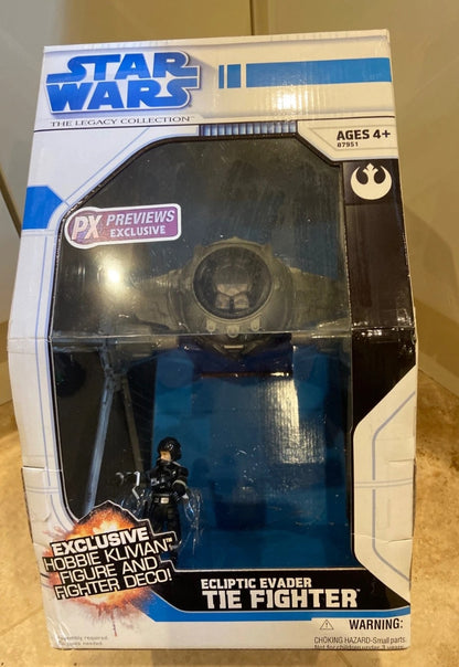 Star Wars MODERN LARGE TIE Fighter Ship Stand LEGACY SAGA TVC (Larger Wings)