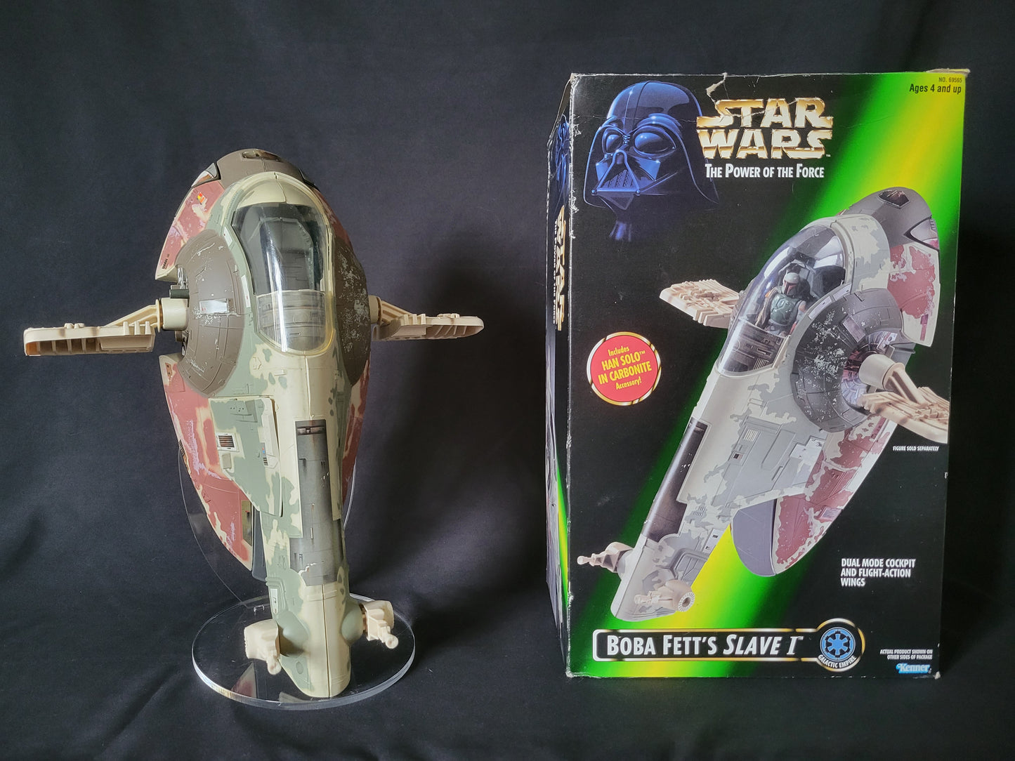 Star Wars Vintage Slave 1 Ship Stand - Also Fits AOTC & SOTE