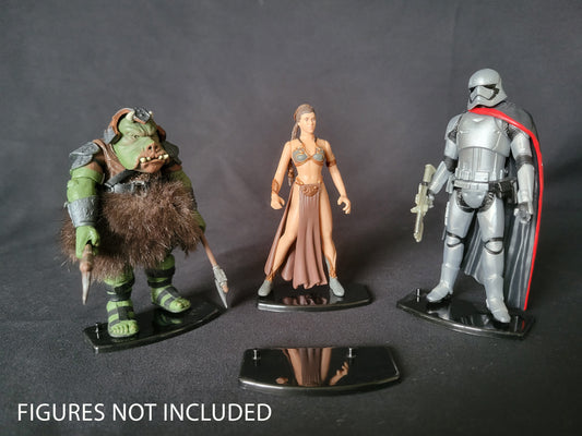 Star Wars Modern Hasbro Black Figure Stands Vintage Collection POTF2 Forcelink +