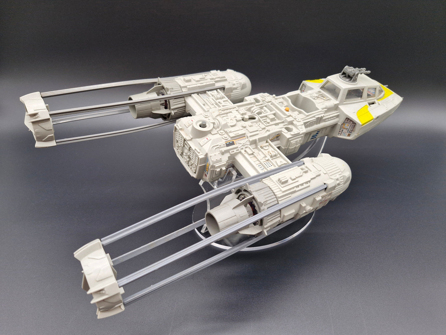 Star Wars Vintage Adjustable Banked Y-Wing Ship Stand - Also Fits Vintage Collection