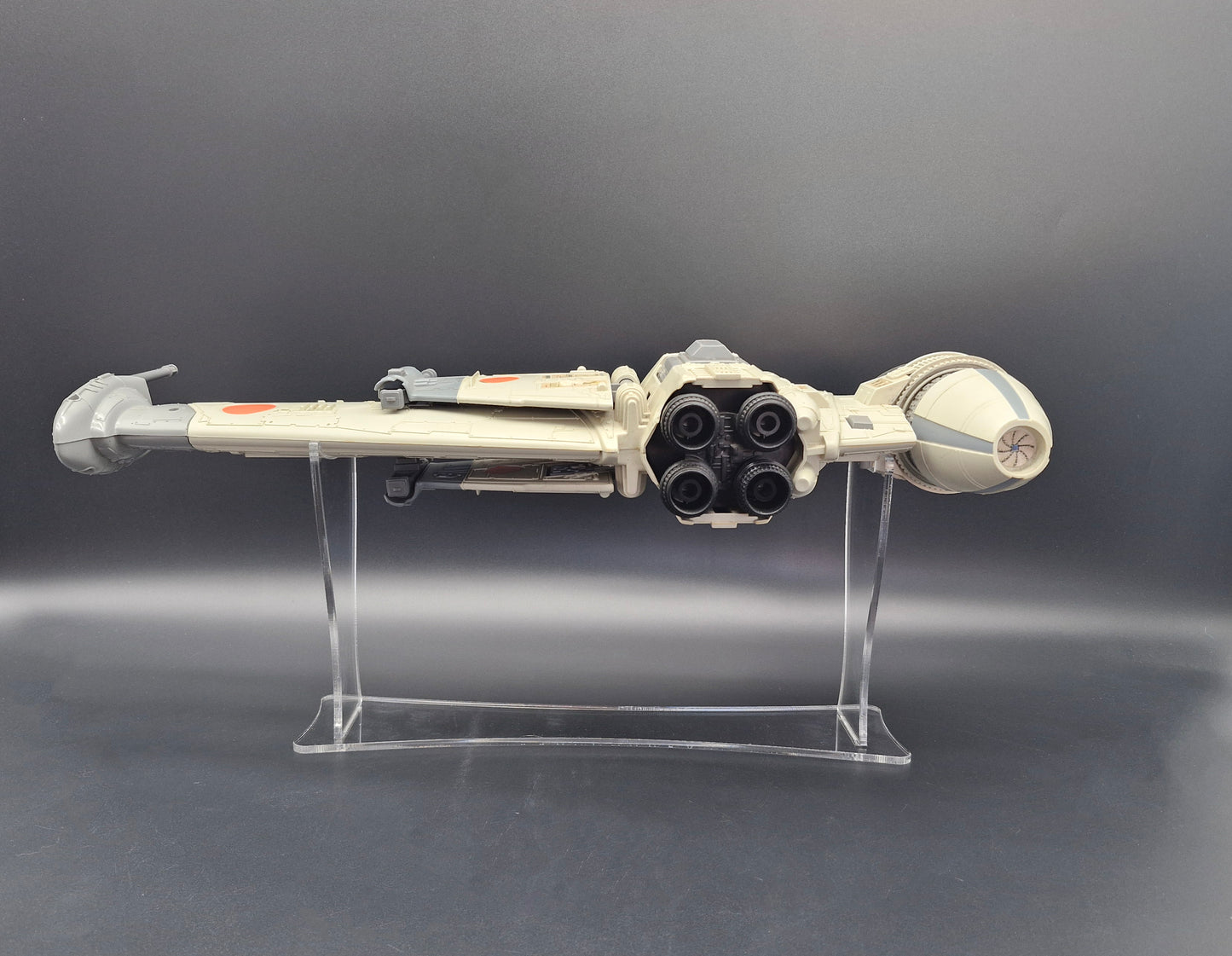Star Wars Vintage Modern Banked B-Wing Ship Stand - Fits POTJ & Dagger Squadron