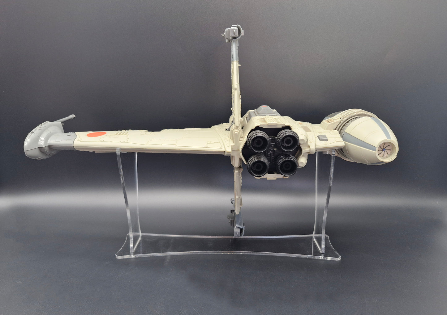 Star Wars Vintage Modern Banked B-Wing Ship Stand - Fits POTJ & Dagger Squadron