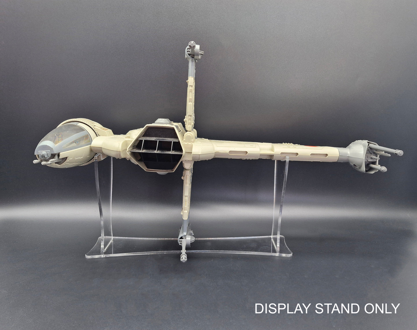 Star Wars Vintage Modern Banked B-Wing Ship Stand - Fits POTJ & Dagger Squadron