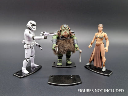 Star Wars Modern Hasbro Black Figure Stands Vintage Collection POTF2 Forcelink +