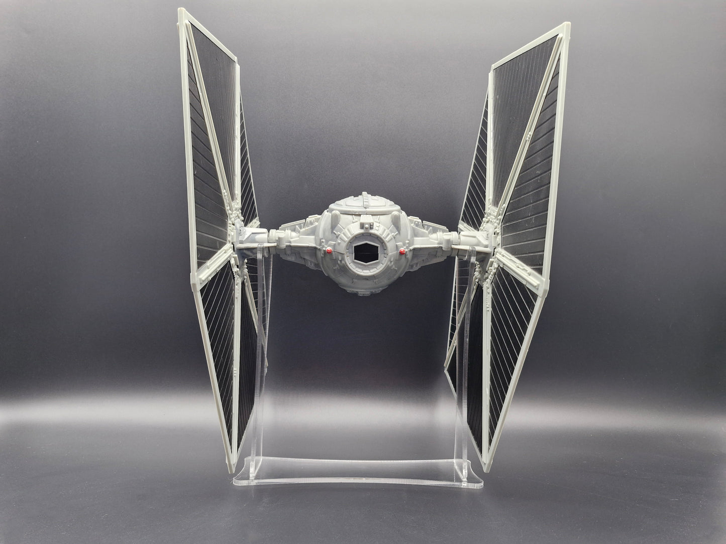 Star Wars MODERN LARGE TIE Fighter Ship Stand LEGACY SAGA TVC (Larger Wings)