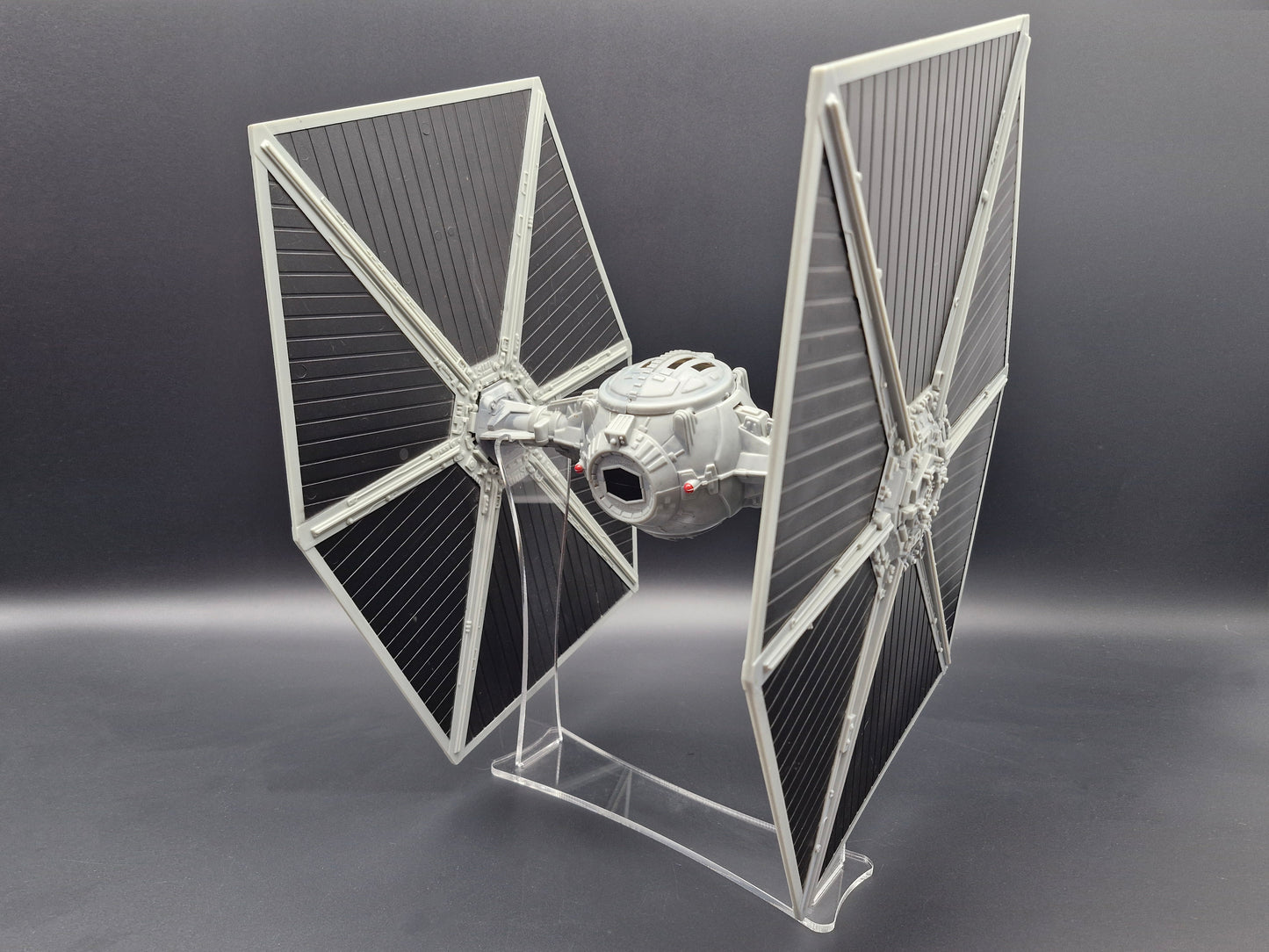 Star Wars MODERN LARGE TIE Fighter Ship Stand LEGACY SAGA TVC (Larger Wings)