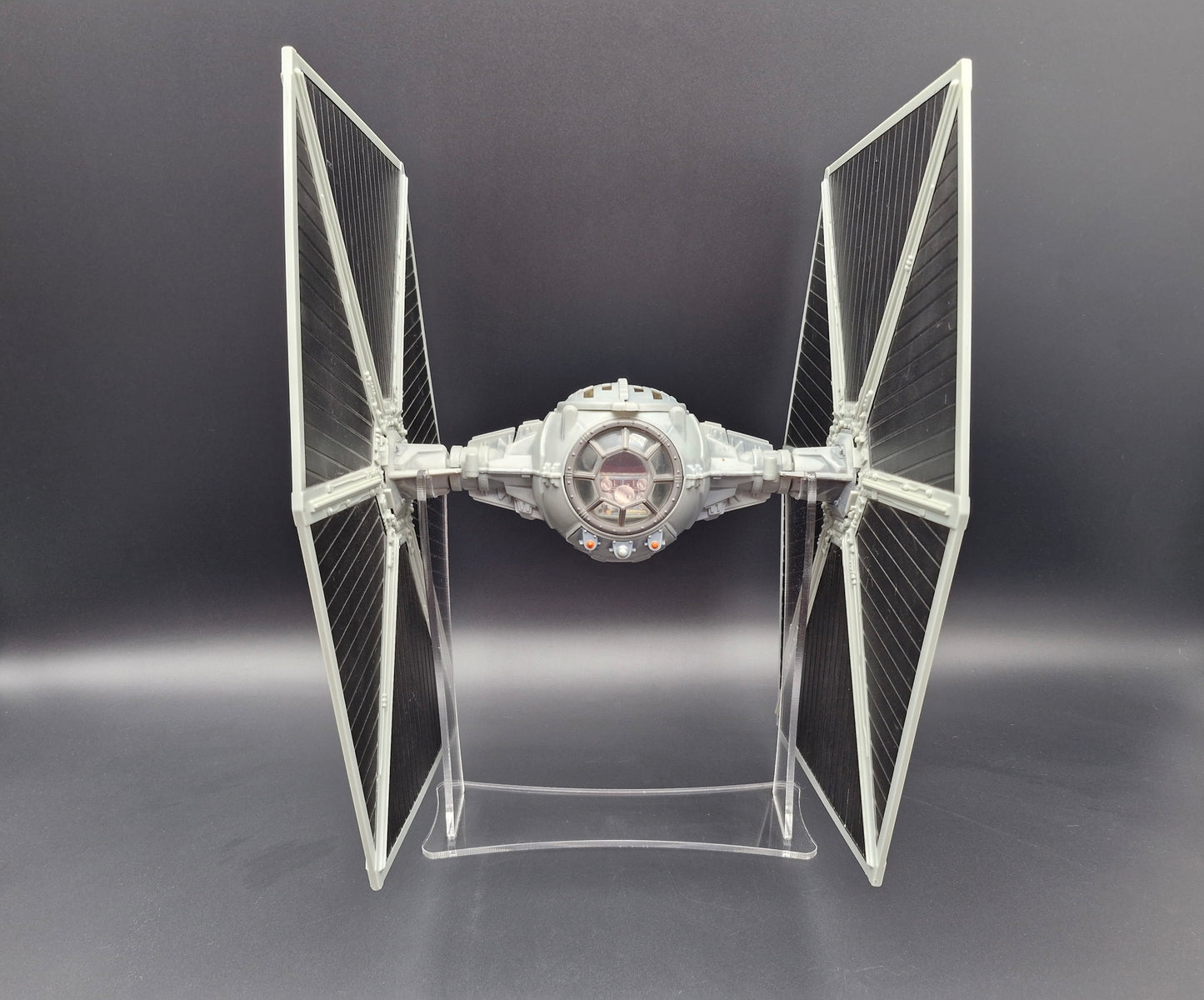 Star Wars MODERN LARGE TIE Fighter Ship Stand LEGACY SAGA TVC (Larger Wings)