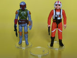 Vintage Star Wars Action Stands 1.5" Clear